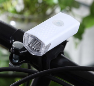 Bicycle headlight USB rechargeable (Option: White-Blister card)